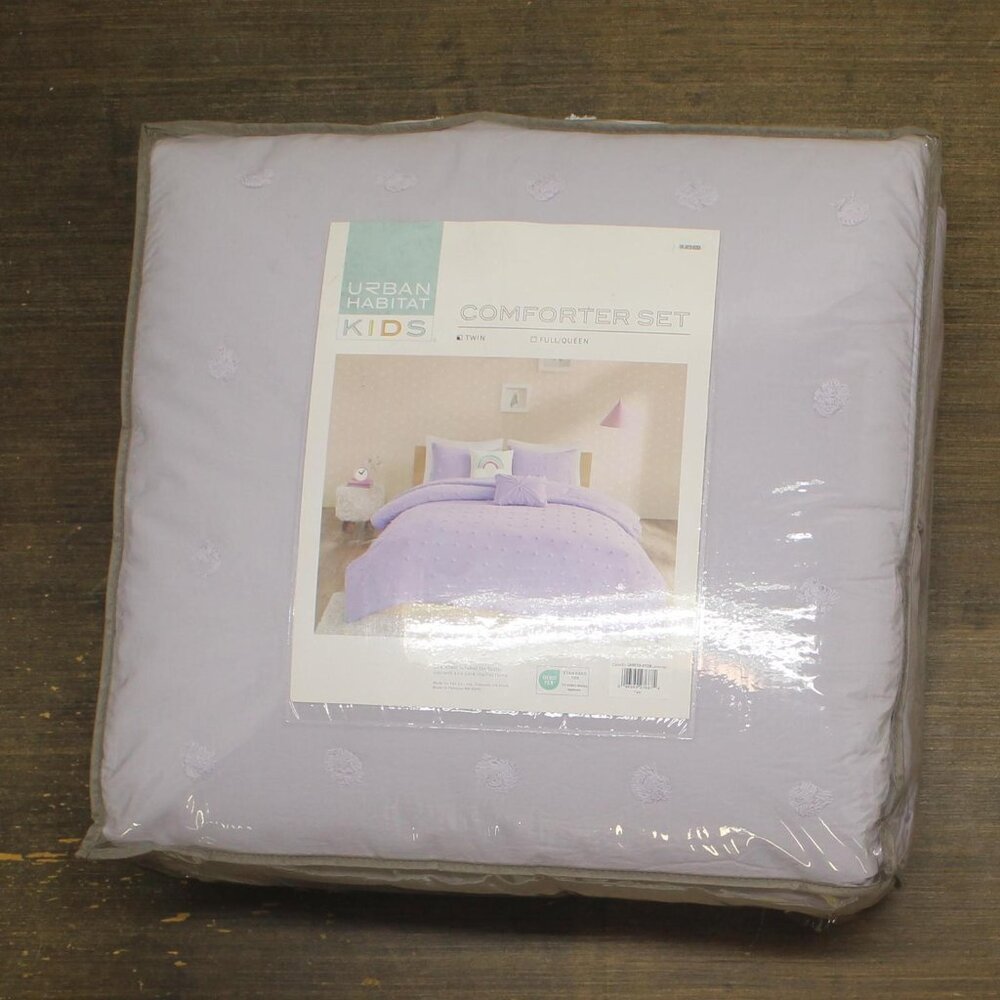 NEW Urban Habitat 4-Piece Comforter Set Callie Lavender Purple Twin / Twin XL